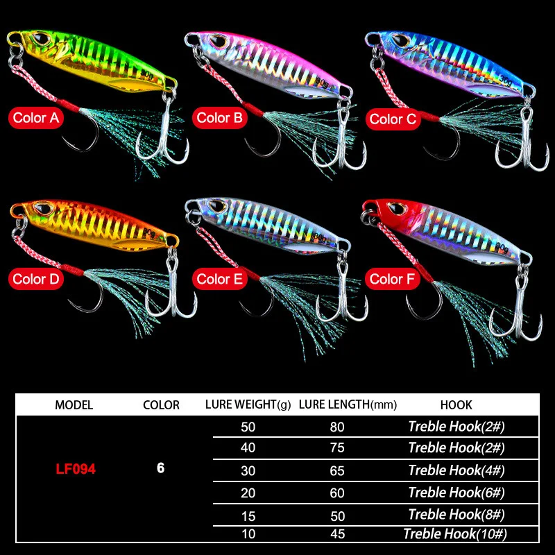 Fishing Lure Metal Jig Sinking Bass Bait Weights 10-50g Isca Artificial Holographic Pesca Accesorios Mar For Seabass Fish Leurre