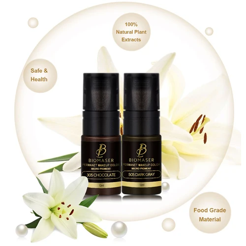 Imagen 2 del producto BIOMASER-pigmento de maquillaje permanente médico, tinta de tatuaje, delineador de cejas, labios, Areola, colores mezclados, suministro de máquina de tatuaje, 12ml, 1 ud.
