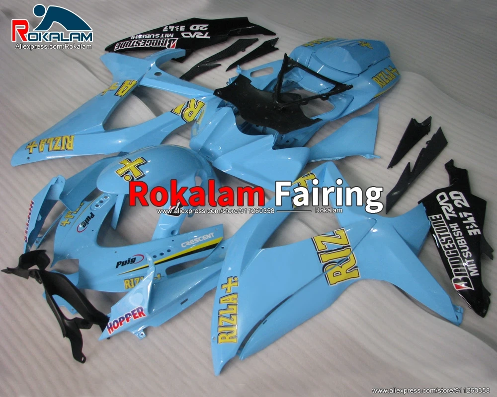 ABS Fairing For Suzuki K8 GSXR600 GSXR750 2008 2009 2010 GSX-R750 GSX-R600 08 09 10 Blue Autorcycle Cowling (Injection Molding)