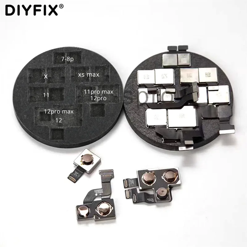 DIYFIX 후면 카메라 수리 고정 클램프, 아이폰 7 7P 8G 8P X XS MAX 11 11 프로 맥스 12 12 프로 맥스 수리 고정 클립