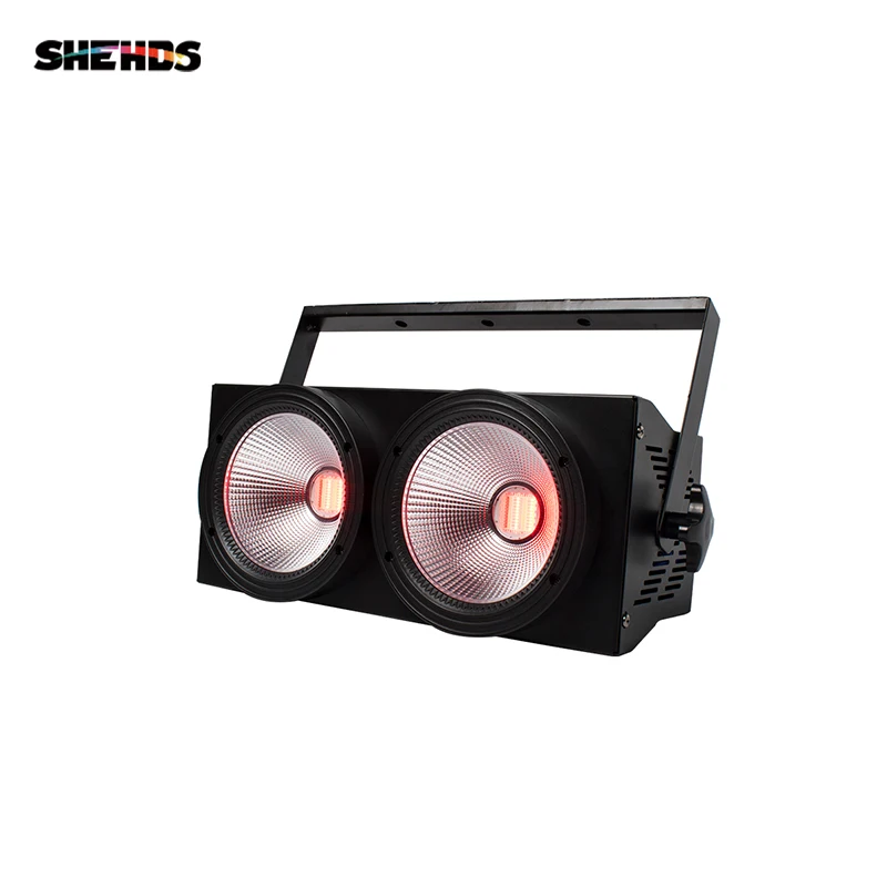 

SHEHDS High Power 2 eyes 200W Cool Warm/ RGBWA+UV 6in1 LED COB Blinder For Stage Theater Uplight Decorative Effect Light