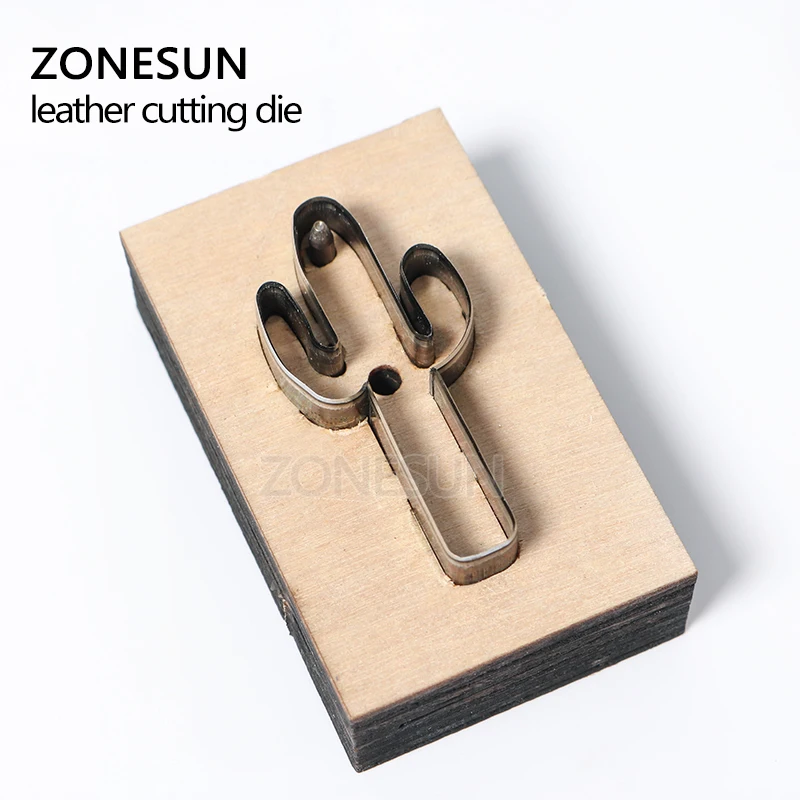 ZONESUN DIY Cutter Leather Earring Cutting Die Cactus Leather Decoration Earring Template For Die Cutting Machine Clicker Die