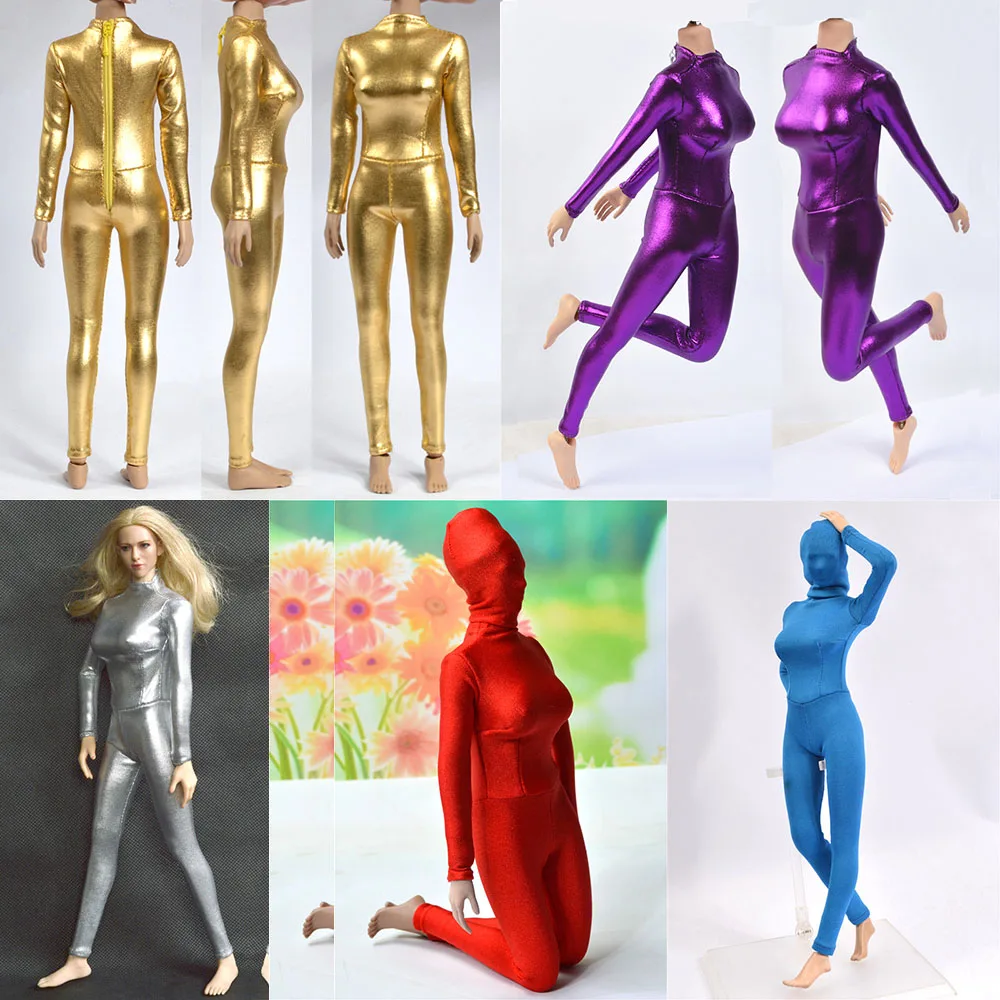 

1/6 Scale Tight Female Crossover Bodysuit Gold Leotard Corsetry Shapewear Clothes For 12" Action Figure Body