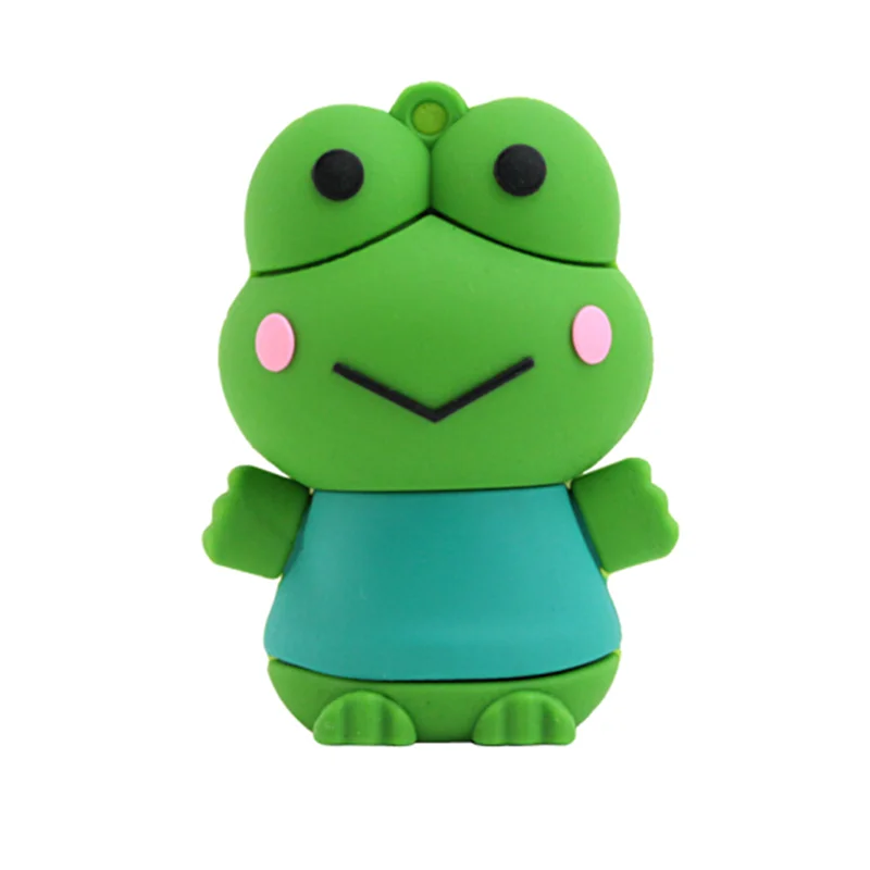 Cartoon Cute frog USB Flash Drives 64GB Mini Pendrive 128G 32G 4G 8G 16G 256G Personality Memory Stick Pen Drive Flashdisk Gifts