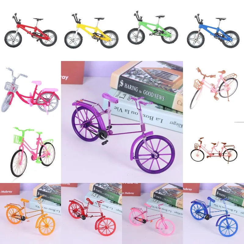 1Pc Mini Bicycle Simulation Bike Mountain Bicycle Model Toys for Doll House Decoration Furniture Toys Small Bike Model