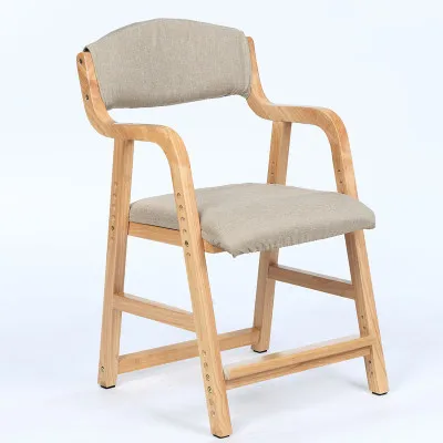 Siège réglable en bois massif pour enfants, chaise d'étude à dossier, chaise d'école primaire, chaise d'écriture à domicile, Dotomy