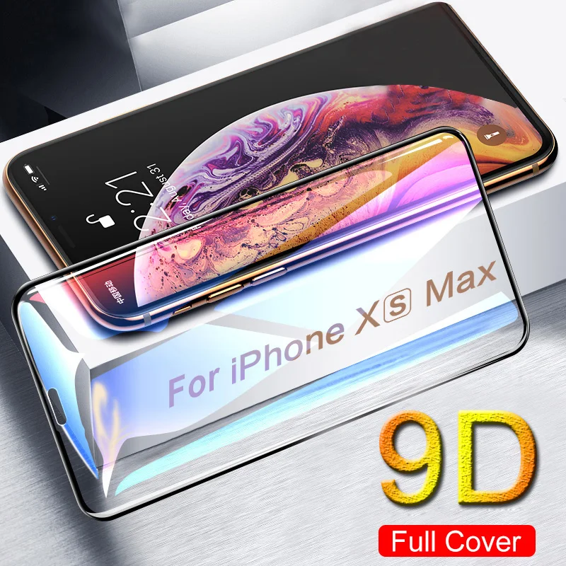 9D protective glass for iPhone 6 6S 7 8 plus X hard tempered glass on iphone 7 6 8 X R XS MAX screen protector for iPhone 7 6 XR