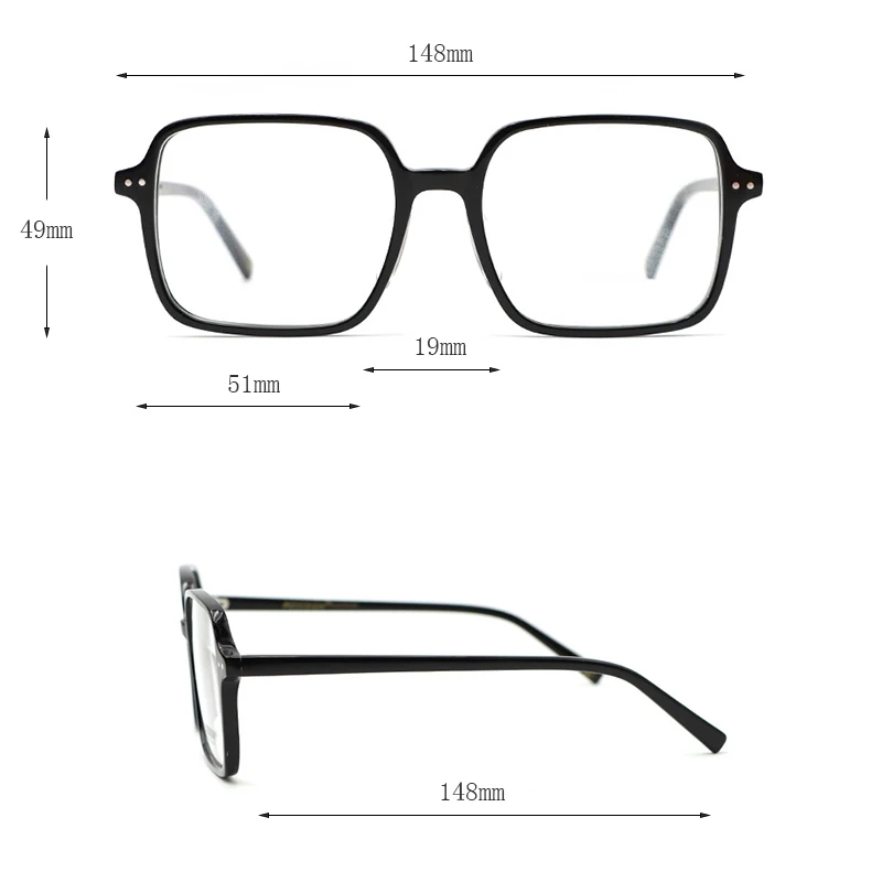HDCRAFTER Oversized Glasses Frame Glasses For Women Luxury Pink Transparent Eyeglasses Frames Prescription Optical Clear Lenses image 4