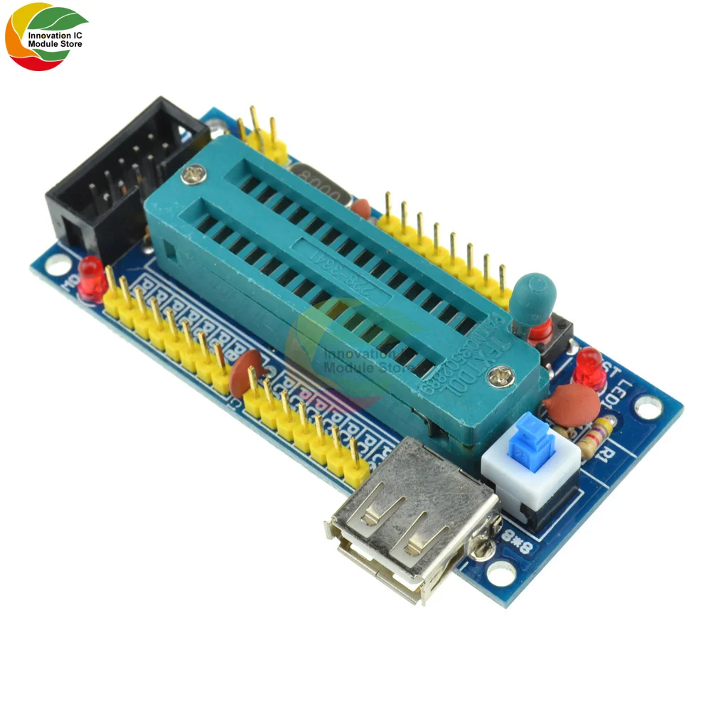 Ziqqucu ATMEGA8 Minimal System Board/ATmega48 AVR Development Board Kit Electronic DIY Parts Soldering Development Board Module