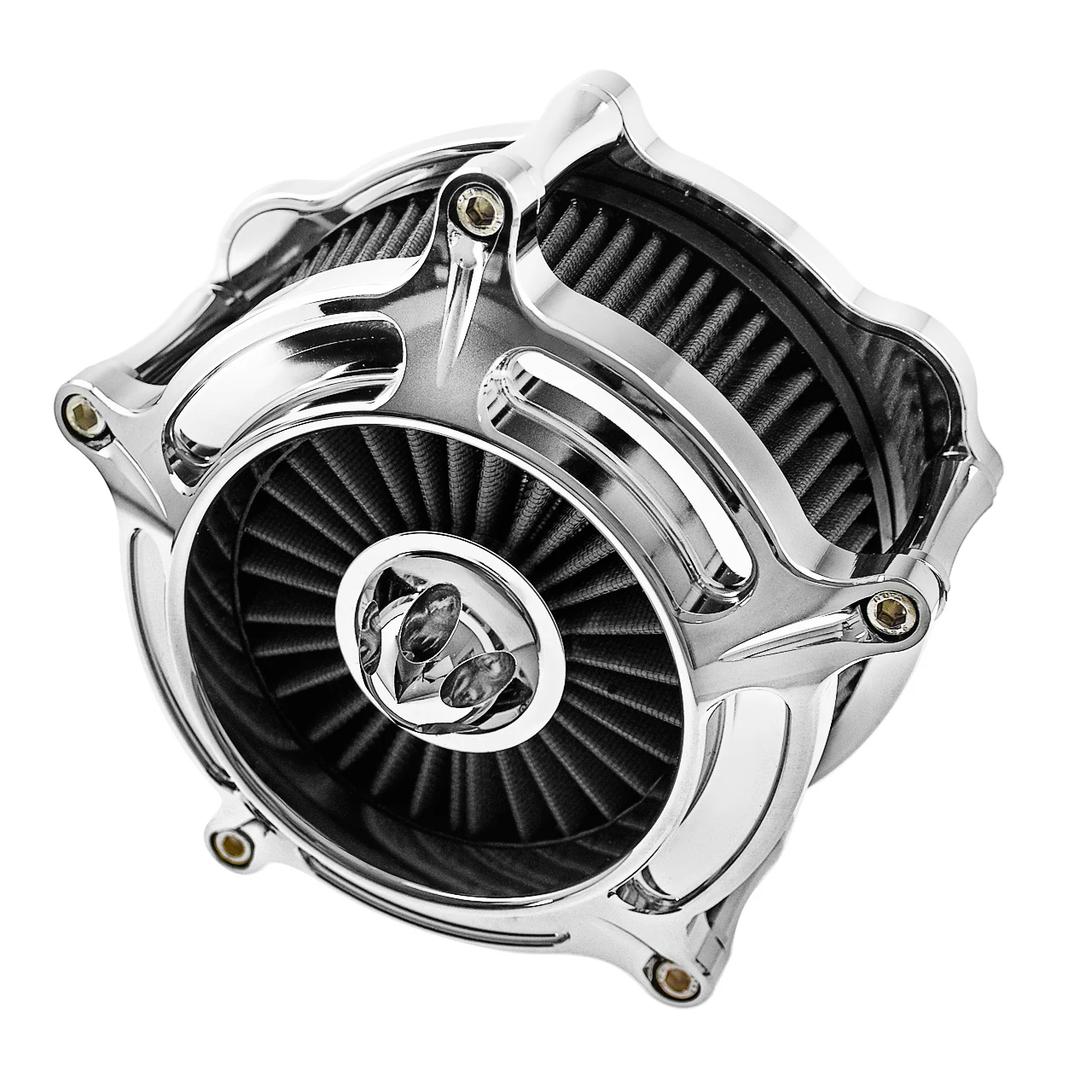 Motorcycle Turbine Air Cleaner Chrome Filter For Harley Touring Street Glide Electra Glide Dyna Softail Sportster XL 883 1200