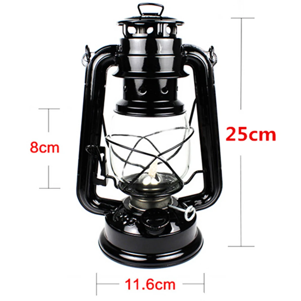 25cm Retro Classic Kerosene Lamp 6 Colors Kerosene Lanterns Portable Lights Portable Lights Adornment For Bar Coffee Shop