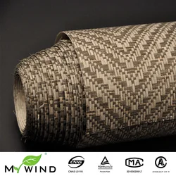 MYWIND Grasscloth Wallpaper 1000-A014 Luxury Natural Material Innocuity 3D Paper Weave Wallpaper In Roll Decor Wandbekleding