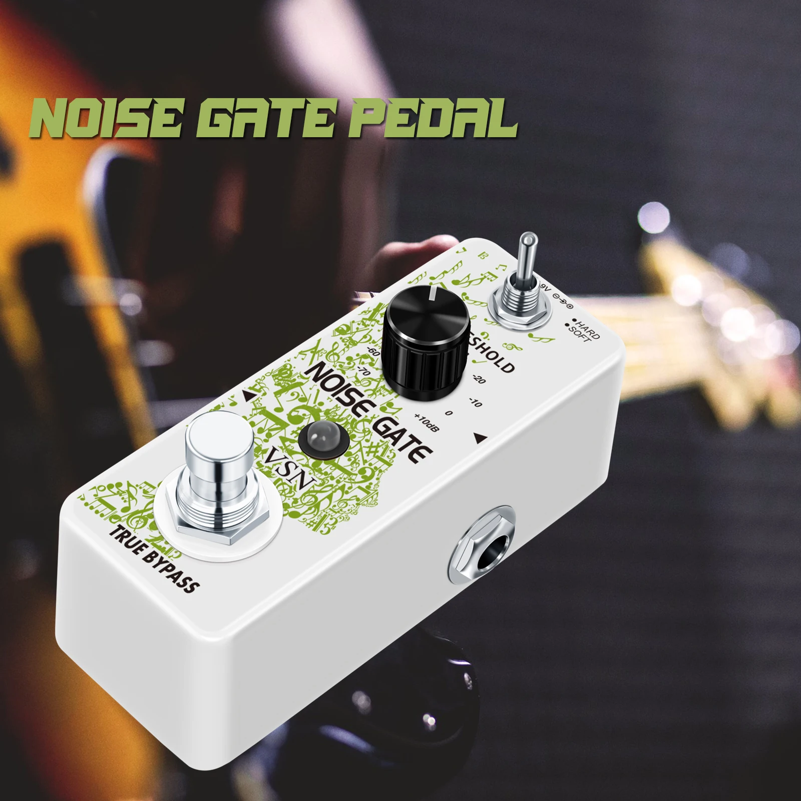 

VSN-Noise Killer Guitar Effect Pedal, Noise Gate Suppressor, True Bypass, Electric Guitars, 2 Modes