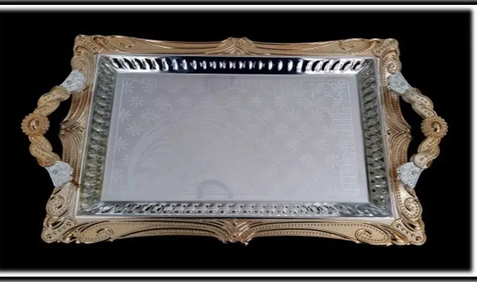 DOLBOVI tray Silver Medium 42 X27 Cm tray поднос plateau de service