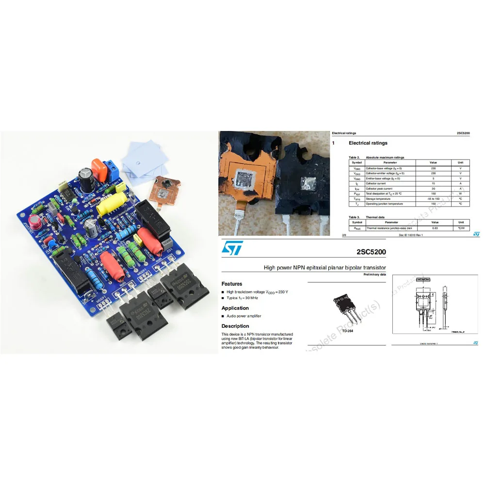 2pcs QUAD405 125W+125W HIFI Power Amplifier Board Dual 2.0 Channel