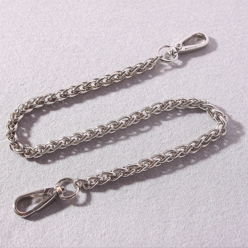 Steel Bag Chain - 8mm Gold, Silver, Gun Black Detachable Replacement Purse Chain, Bag Belts Strap Handles Round Strong Bag Chain