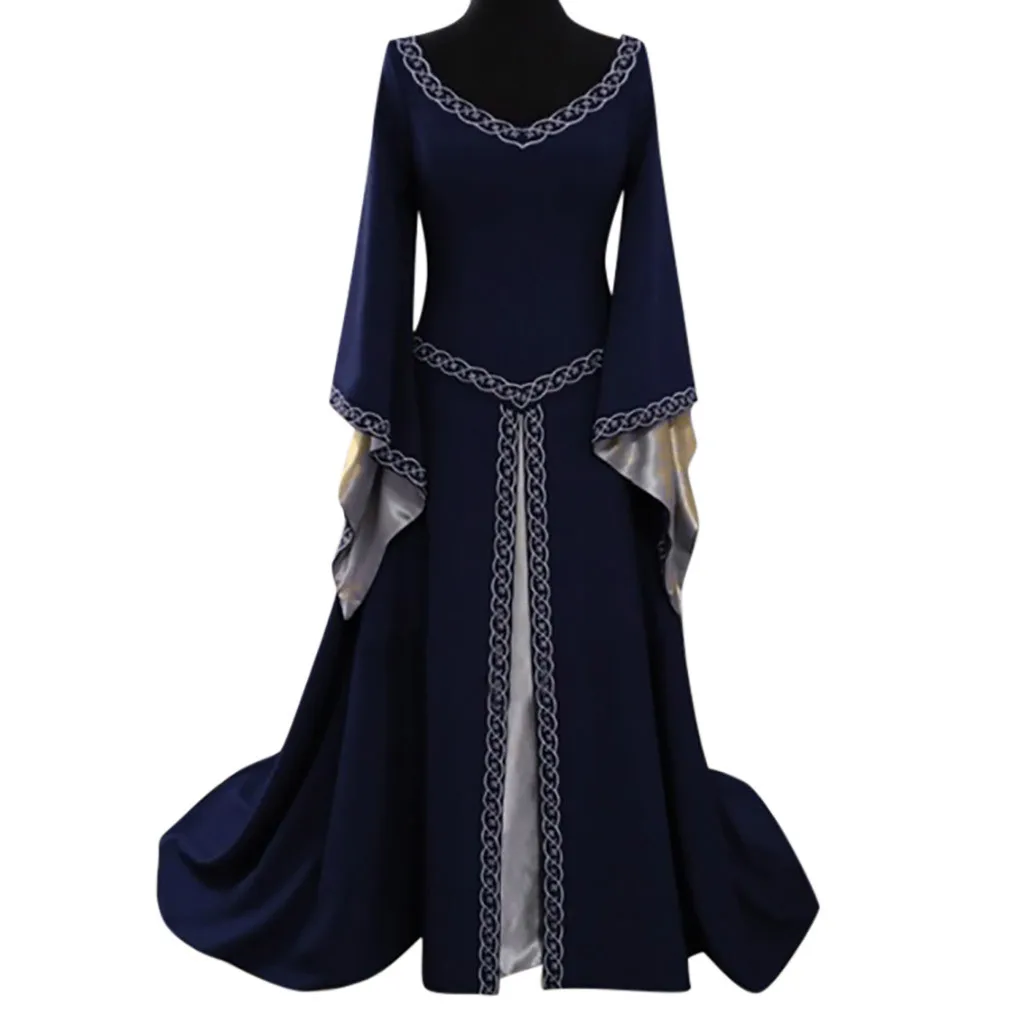 Cosplay Medieval Palace Princess Dress Women Costumes Mid Modern Long Dress Cosplay European Party Traditional Retro Dresses