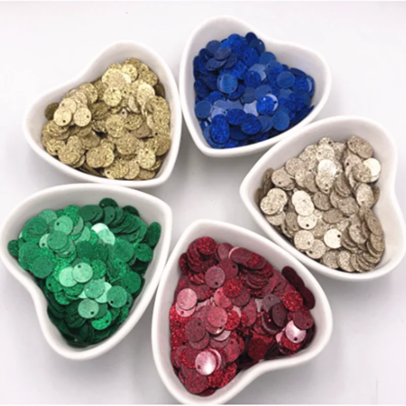 10g/bag 10mm Brillíroz Hajpor sequins Futam Állott paillette  PVC Flitter DIY esküvői Megvarr Köröm Mesterkedés kézműves lentejuelas accessor