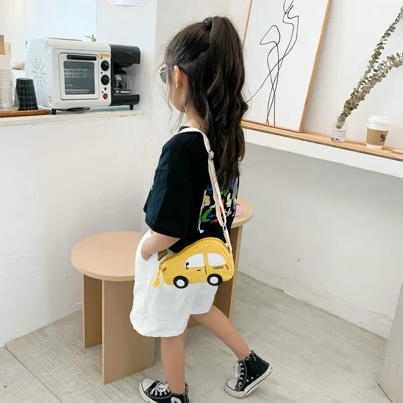 Cute Children\'s Crossbody Bags Cartoon Car Coin Purse for Kids Baby Mini Shoulder Messenger Bag Boys Girls Accessories Handbags