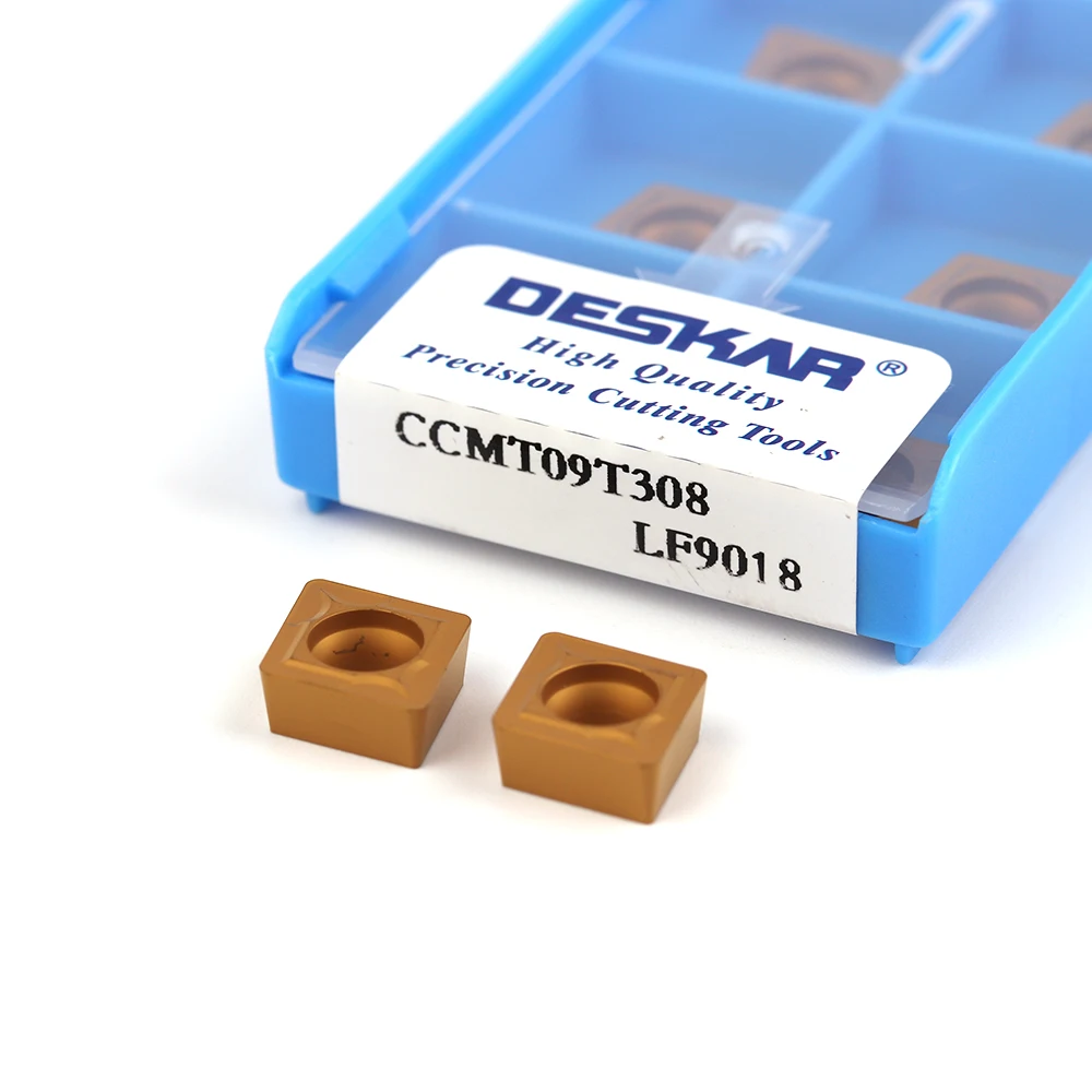 DESKAR Ban Đầu CCMT060204 Carbide Lưỡi Dao CCMT09T304 CCMT09T308 CCMT060208 LF9018 Dụng Cụ Xoay Tích Thép Dụng Cụ Xoay Lưỡi Dao
