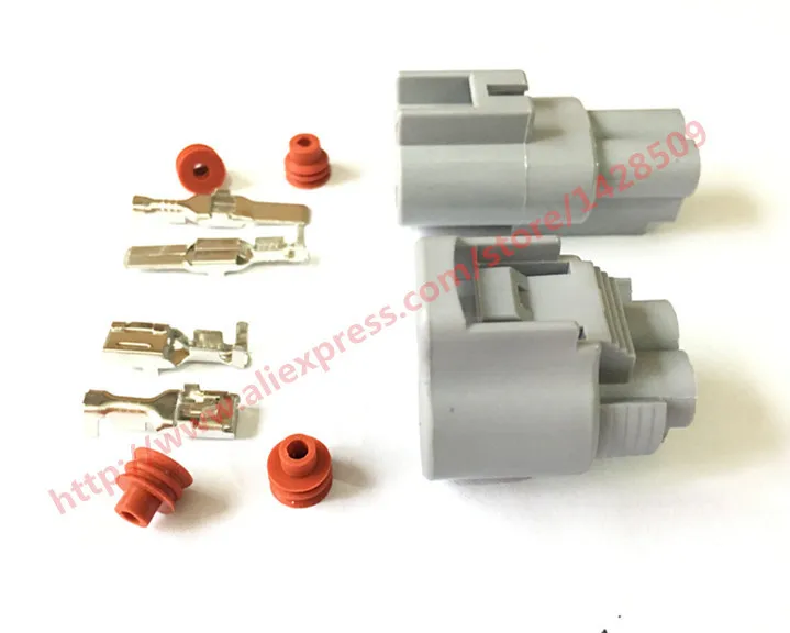 1 Set Female Male Auto 2 Pin Electronic Fan Connector Waterproof Use For Toyota Ford Focus Mazda Haima 176142-2 76143-6