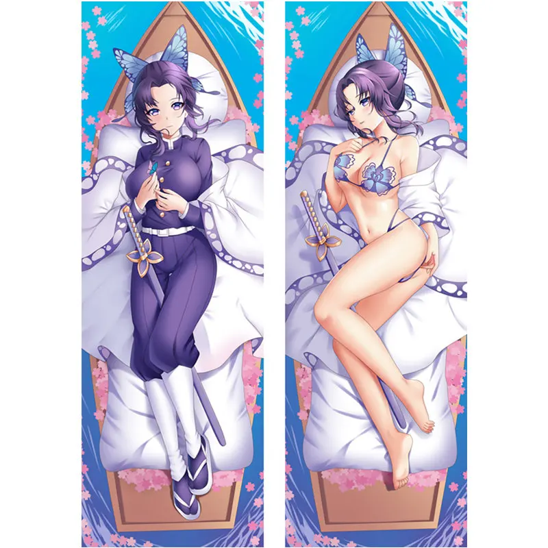 

Japanese Demon Slayer: Kimetsu no Yaiba Body Dakimakura Kochou Shinobu Bedding Otaku Hugging Anime Female Pillow Case Cover Gift