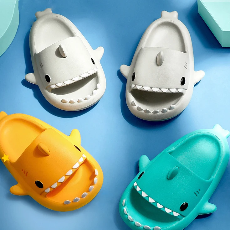 Shark Slippers For Boys Girls New Summer Kids Beach Shoes Baby Suitable Soft Indoor Slippers Children