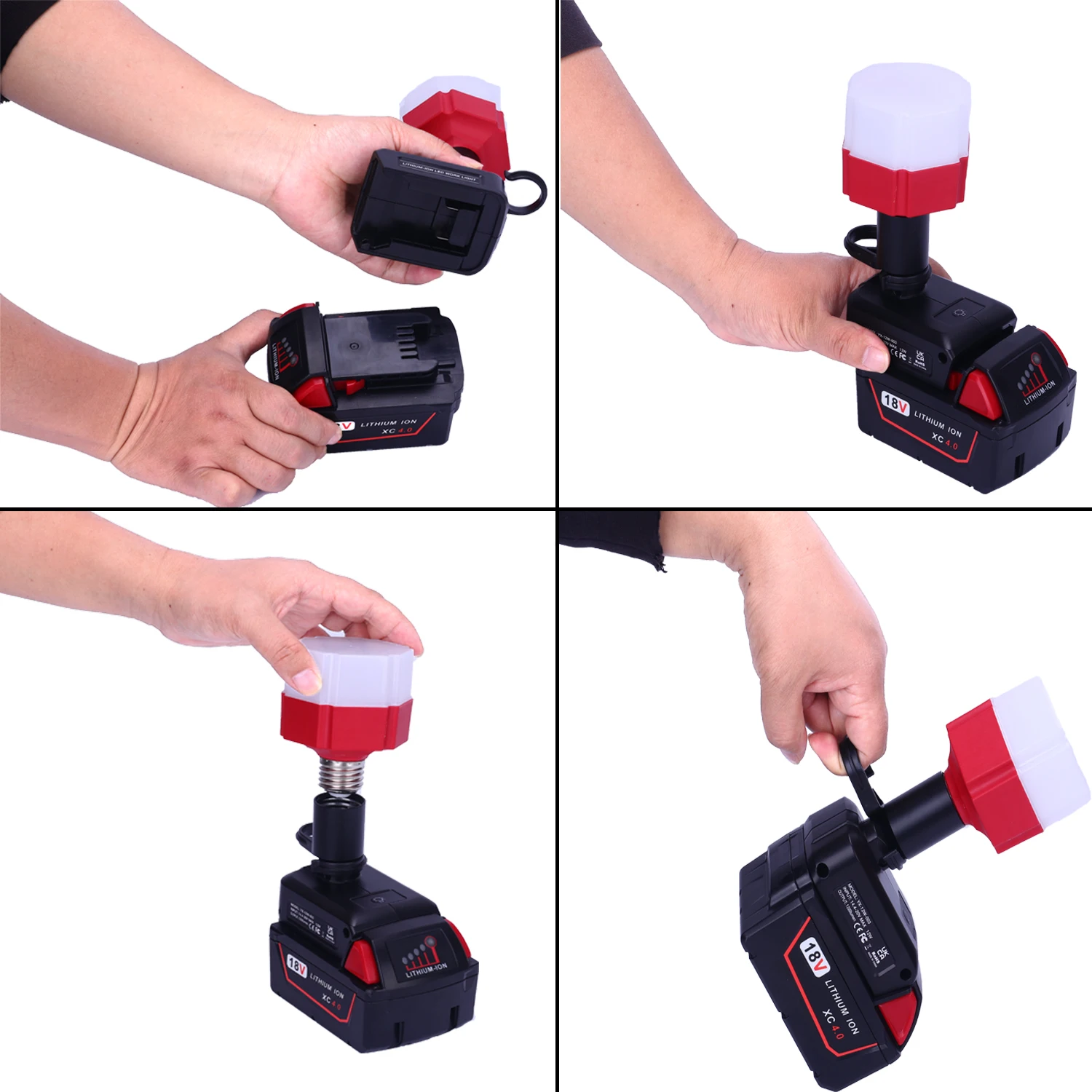 12w e27 luz de mesa para milwaukee 18v &m18 49-24-2371 bateria de lítio lâmpada portátil adequado trabalho interno acampamento ao ar livre