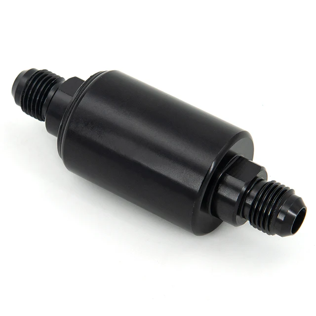 Aluminiowy filtr oleju samochodowego JDM OD 32 mm z elementem filtrującym ze stali 304 o grubości 80 mikronów i złączami AN6 / AN8