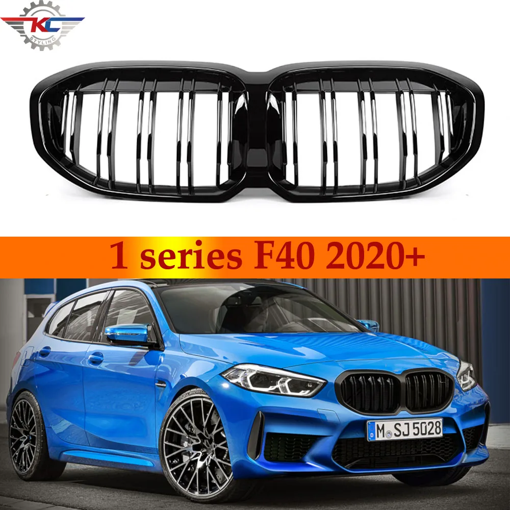 

Bright Black M Color Kidney Grille For BMW New 1 Series F40 2020-up Front Bumper Lip Car Styling