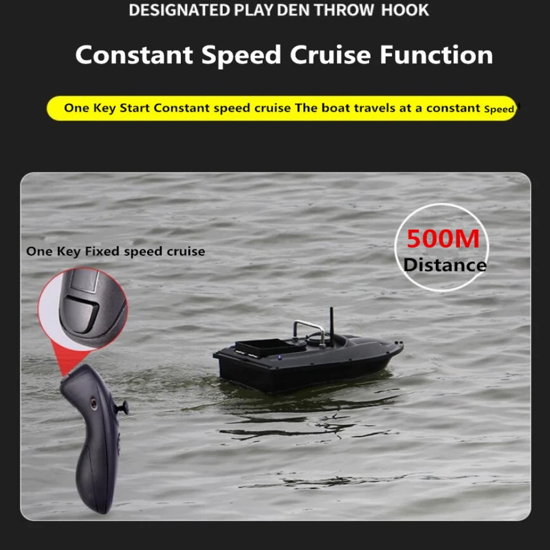 Upgrade One Key Fixed Speed Cruise Wireless Intelligent Remote Control Fishing Boat 500M Night Light Lure Fishing RC Bait Boat