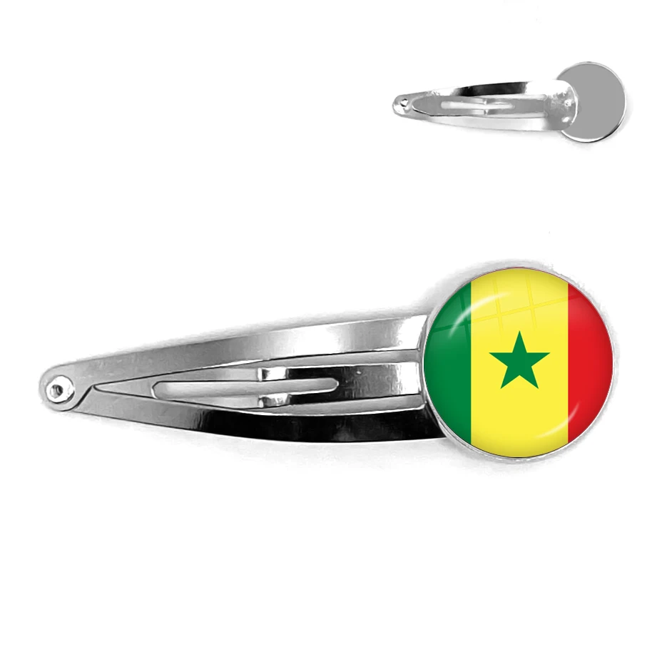 Greece,Jordan,Italy,Nigeria,Germany,Iran,Czech Republic,Lithuania 20mm Glass Cabochon National Flag Hair Pins Jewelry For Women