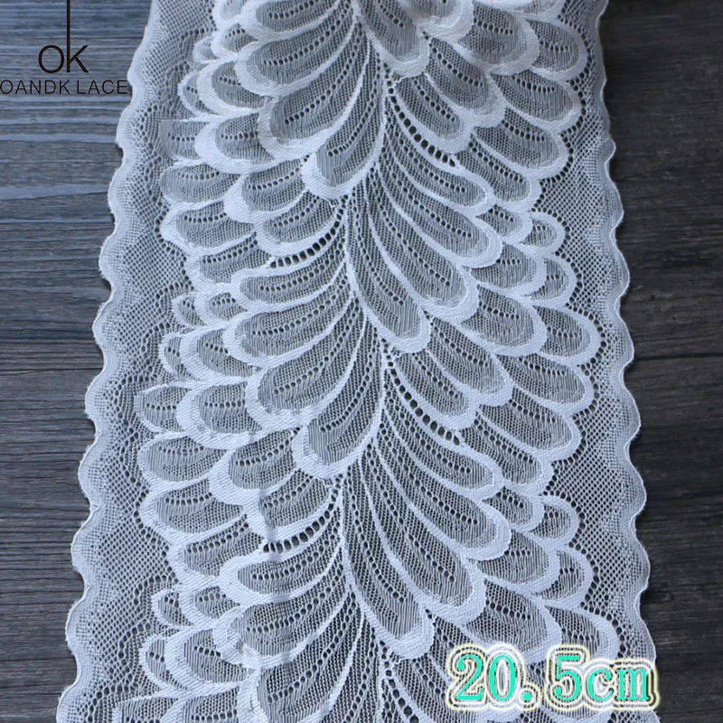 1Yards/Lot  Black，white Elastic lace Embroidery Stretch Lace Skirt Hem Underwear Sewing Craft DIY Apparel Fabrics