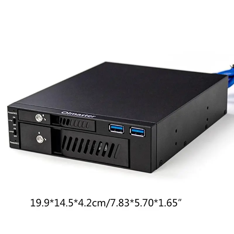 H7jf embutida 2.5/3.5 "caixa interna para disco rígido ssd usb duplo para pc