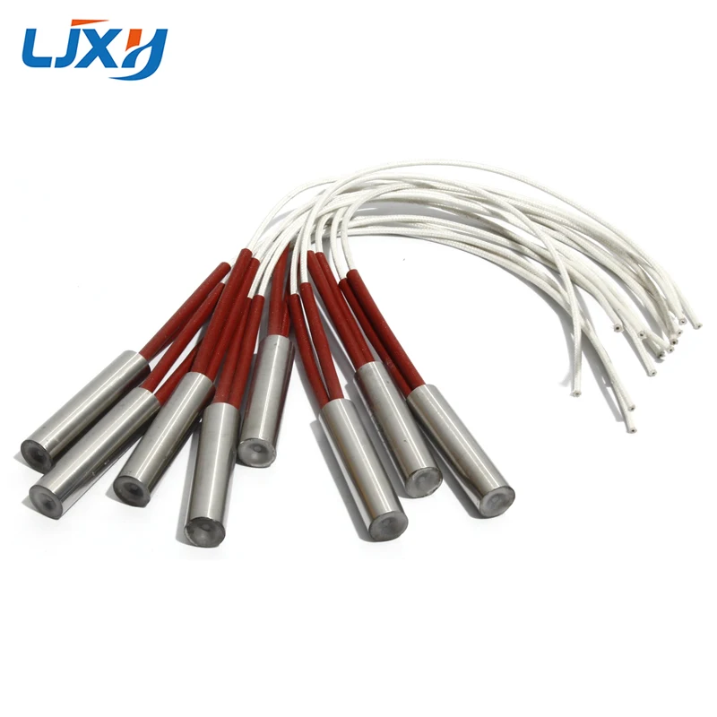 LJXH 2PCS 12mm 30~70mm AC110V/220V/380V Single-End Heating Tube 110/150/200/220/260W Cartridge Heaters 304SUS Resistance Element