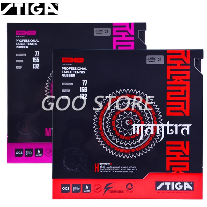 STIGA Tischtennis Gummi MANTRA M/ H Offensive Pickel in mit Schwamm Pips-in Ping Pong Tenis De mesa – Detail 2
