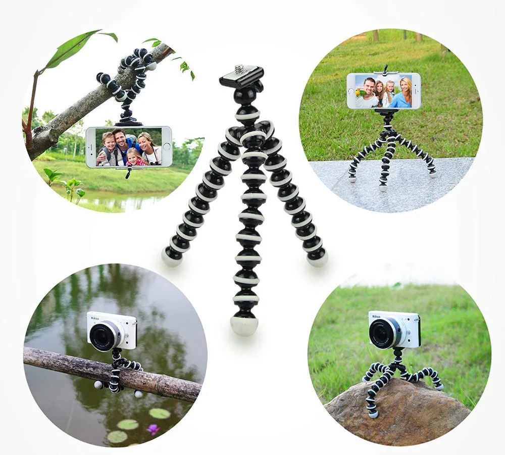 Mini treppiede flessibile per supporto per telefono supporto per Smartphone con Action cam sportivo con Clip treppiede per Selfie Stick Octopus per Gopro