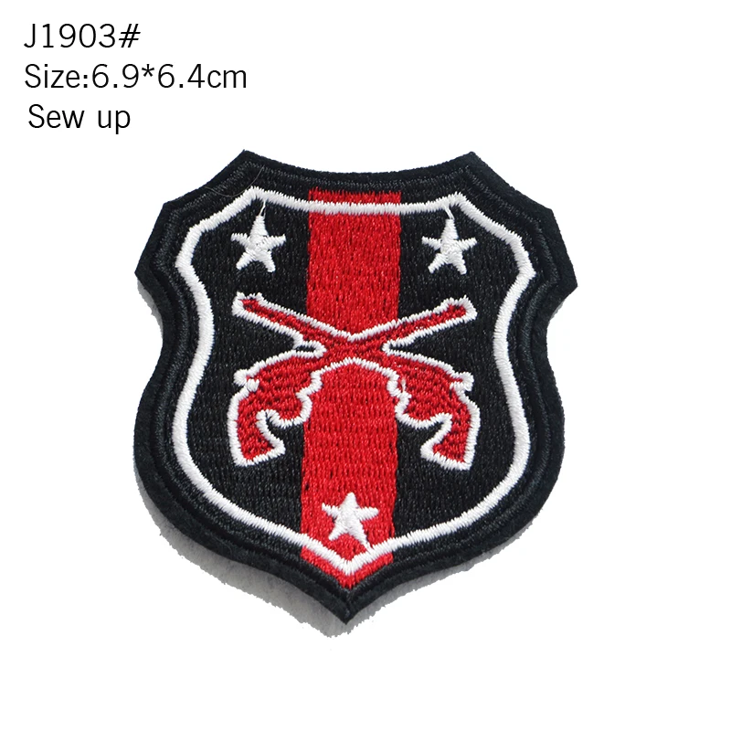 Shield Crown Logo Ironing And Sewing Patch Fabric Embroidery Patch Clothing Stripe DIY Clothing Sticker Decal