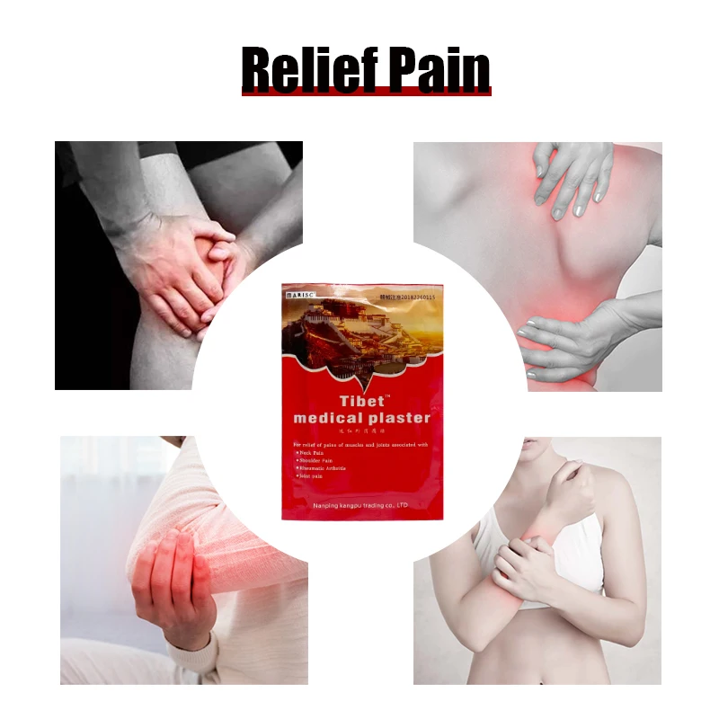 80Pcs Tibet Natural Herbal Plants Pain Relief Patch Treatment Joint/Neck/Back/Muscle Orthopedic Arthritis Medical Plaster