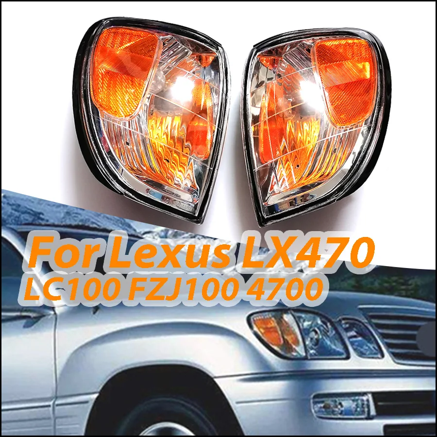 Wooeight 1Pc Corner Light Front Side Turn Signal Lights Side Bumper Car Light For Toyota Land Cruiser 4700 LC100 FZJ100 LX470