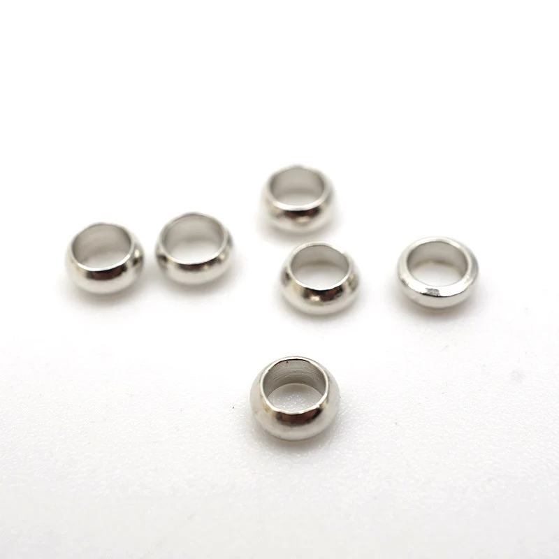 500/Lot Ende Perlen Silber Gold Überzogene 1.5/2/2.5/3/3.5/4mm Dia Crimp Perlen Legierung Perlen Für Schmuck Machen Schmuck DIY Finding – Detail 7