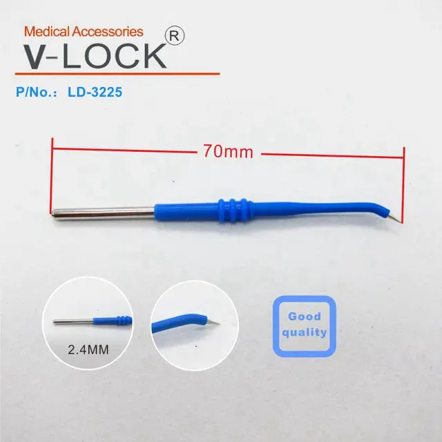 2019V-LOCK najlepsza elektroda elektrochirurgiczna 2.36mm * 70mm zakrzywiona igła elektroda