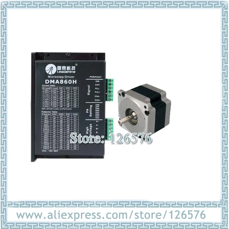 

Leadshine NEMA34 2-phase Hybrid stepper motor 3.5N.m 496 oz-in 86HS35+DMA860H Driver