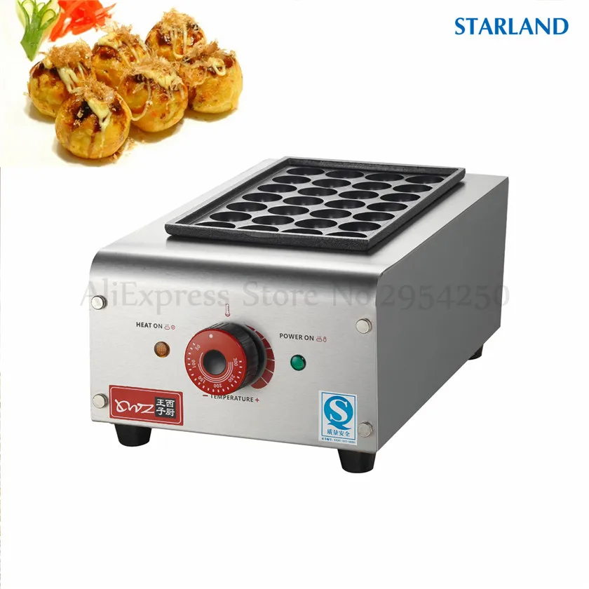 

Japanese Style Snack Maker Octopus Dumplings Cooker Electric Takoyaki Griddle Machine 220V Removable Plate