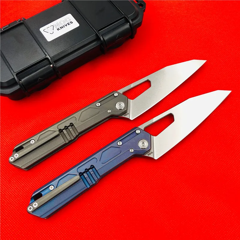 NOC original DT-03 bearing folding knife vg10 steel titanium alloy handle outdoor camping hunting fishing EDC tool