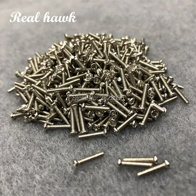 10pcs M2x10/M2x12/M2x14/M2x16/M2x18/M2x20mm Color Random Nickel-plated cross head disc head machine tooth screw RC parts