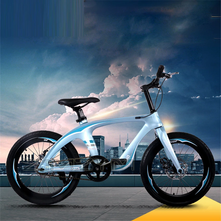 2021 New Magnesium Alloy Bicycle 20-Inch Mountain Bike Double Disc Brake Single Speed Middle School Student Pedal Bicycle Bike