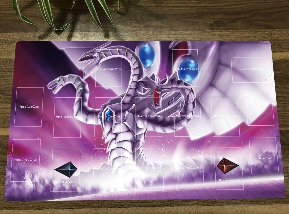 

YuGiOh Cyber End Dragon TCG Mat Anime Trading Card Game Mat CCG Playmat With Zones Mouse Pad Desk Mat 60x35cm Free Bag