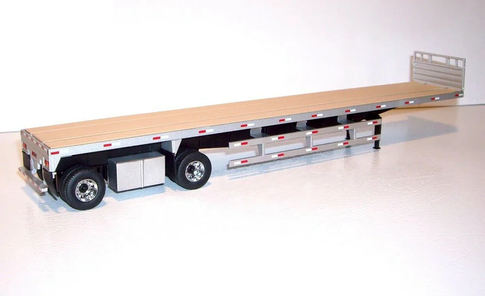 NEW 1/50 Scale 53\' Flat Bed Trailer in Silver Trailer Only by Diecast Masters #91023 for collection