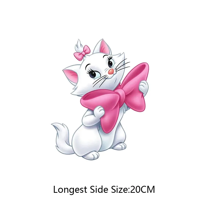 The Aristocats Disney DIY Patches for Clothes Heat Transfer Stickers for Kids Clothing Girls T-Shirts Heat Transfer Stickers